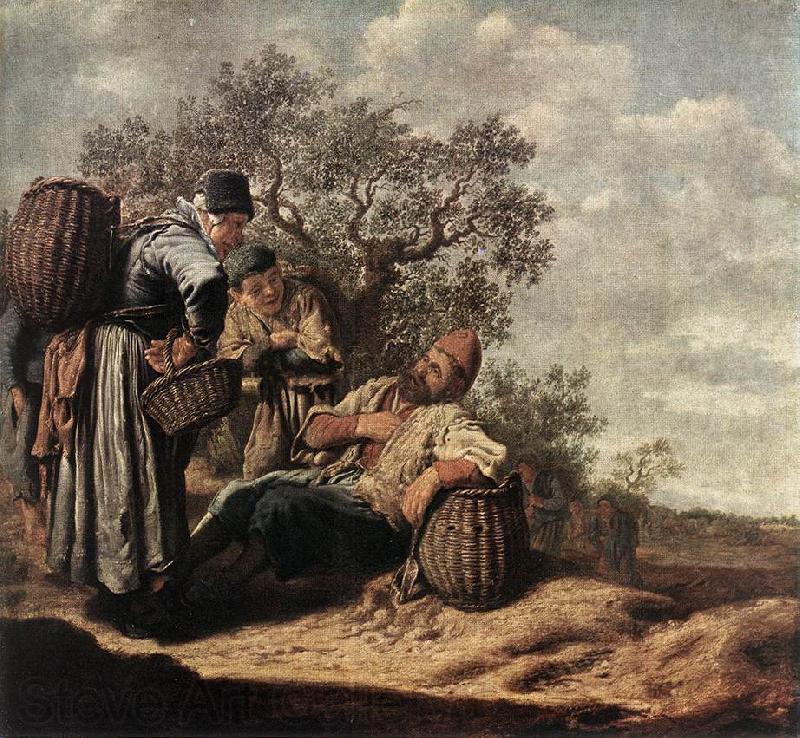 MOLYN, Pieter de Landscape with Conversing Peasants sg France oil painting art